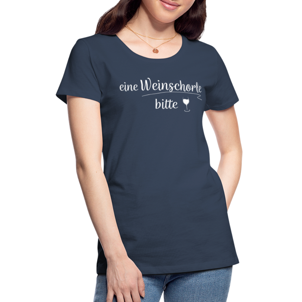 eine Weinschorle bitte - Frauen T-Shirt - Navy