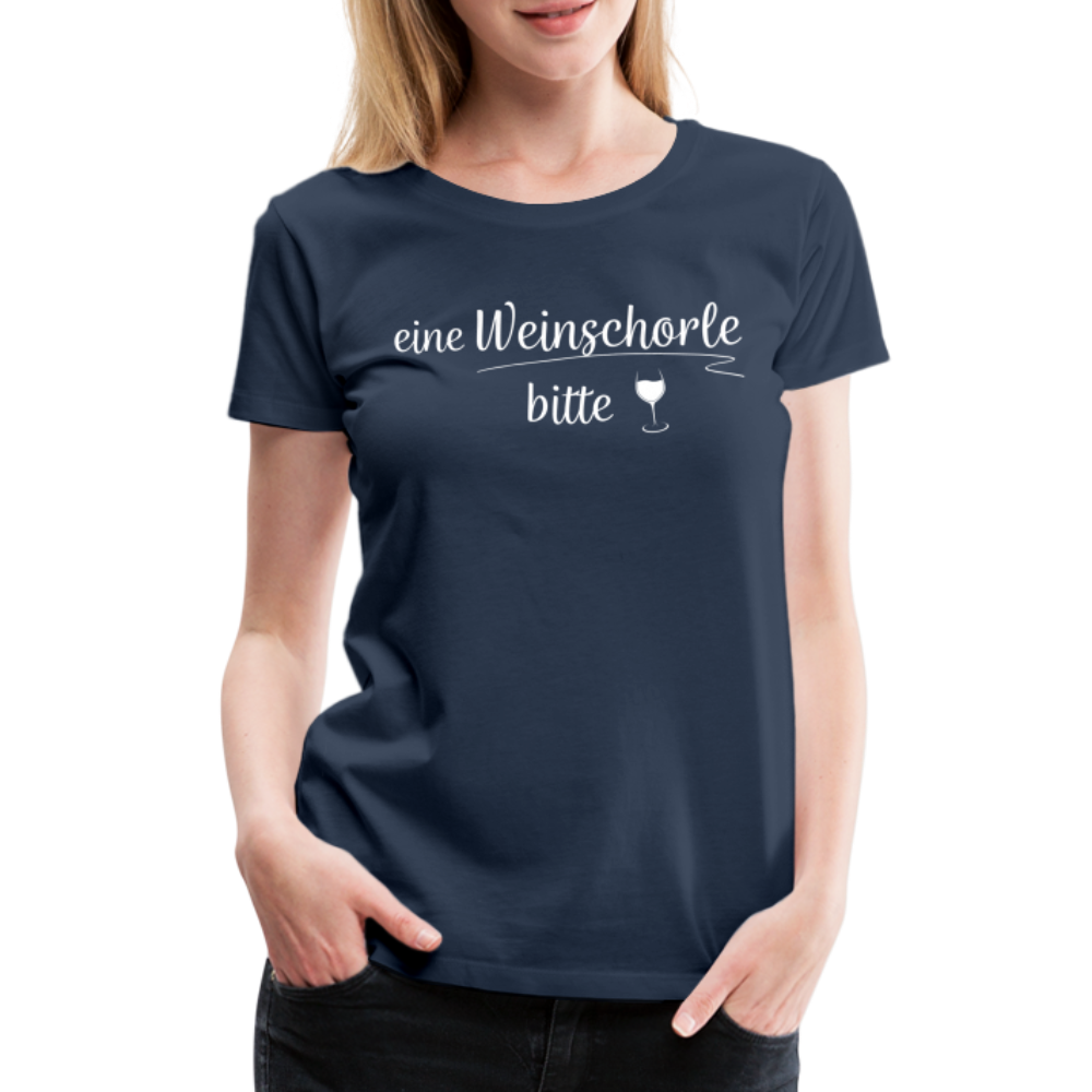 eine Weinschorle bitte - Frauen T-Shirt - Navy