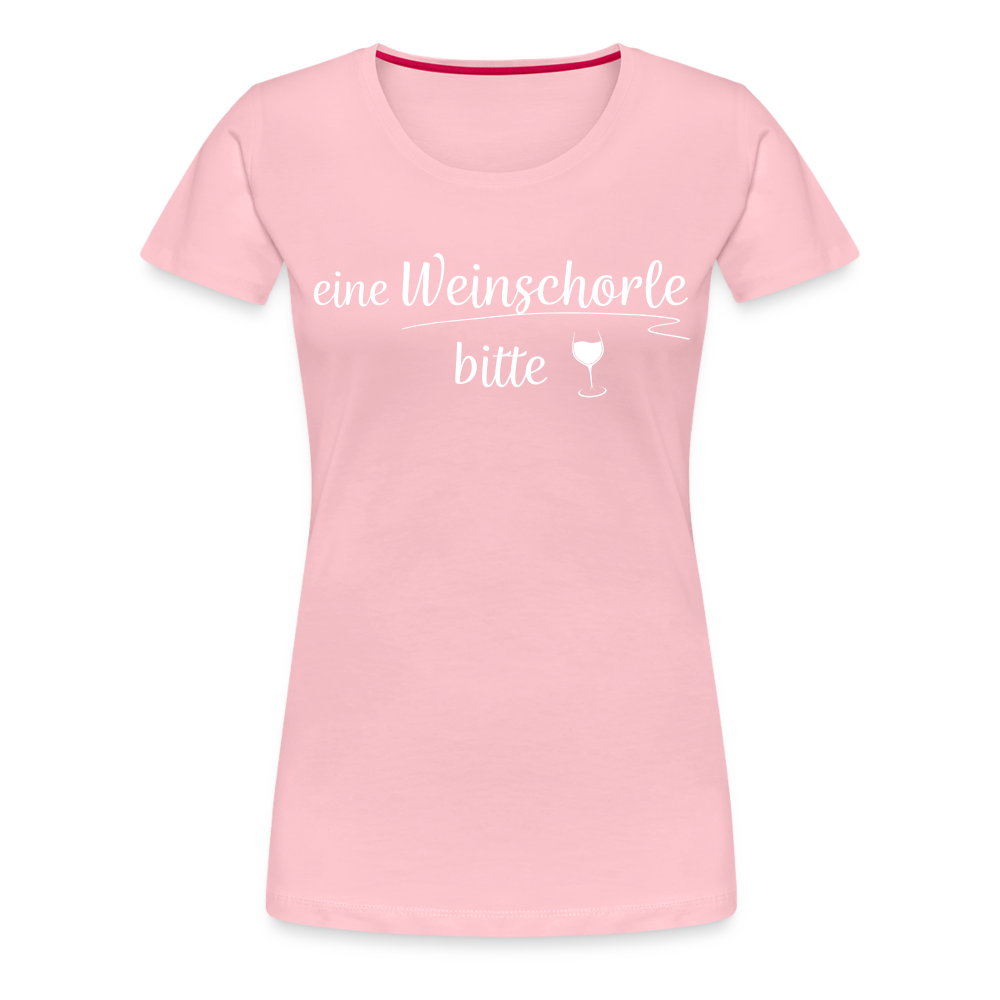 eine Weinschorle bitte - Frauen T-Shirt - Hellrosa