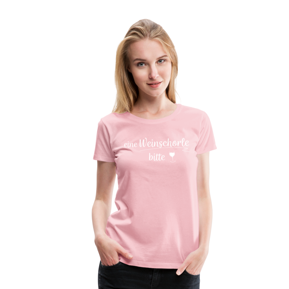 eine Weinschorle bitte - Frauen T-Shirt - Hellrosa