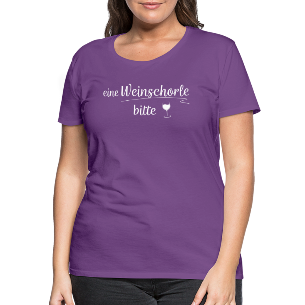 eine Weinschorle bitte - Frauen T-Shirt - Lila