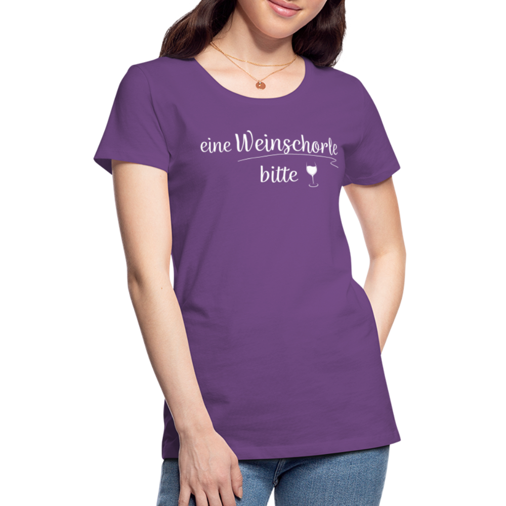 eine Weinschorle bitte - Frauen T-Shirt - Lila