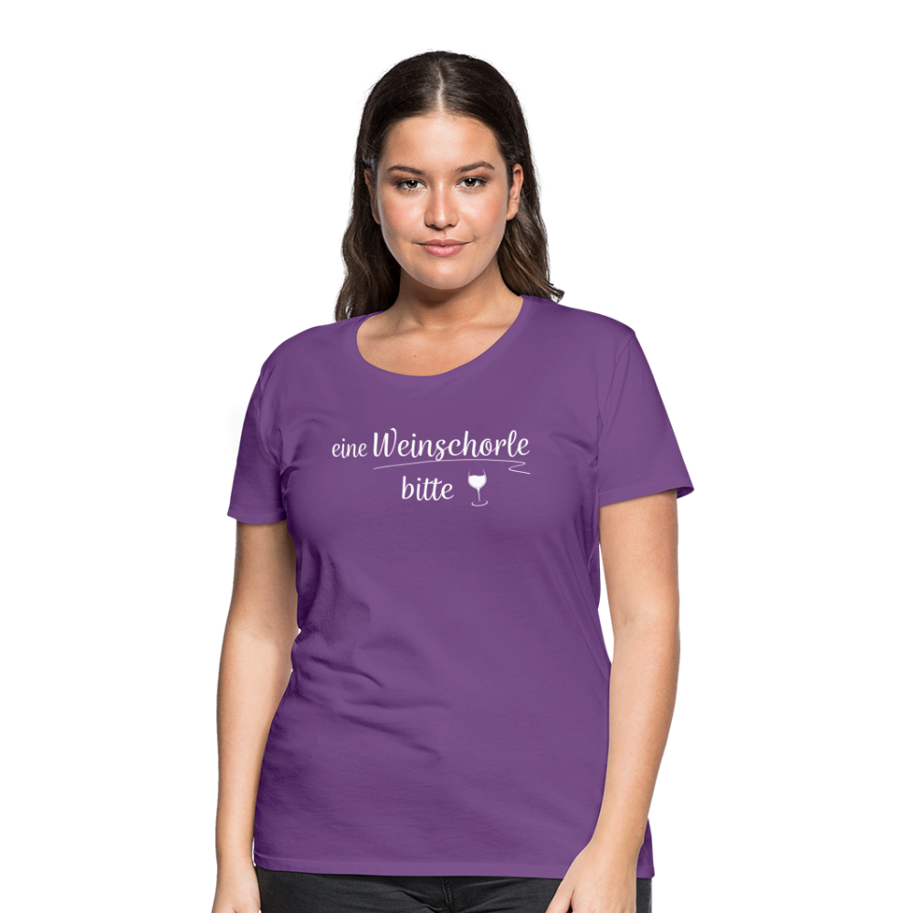 eine Weinschorle bitte - Frauen T-Shirt - Lila