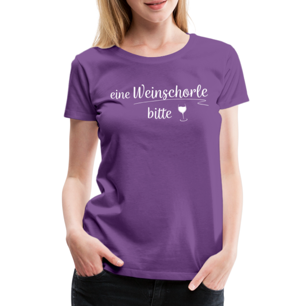 eine Weinschorle bitte - Frauen T-Shirt - Lila