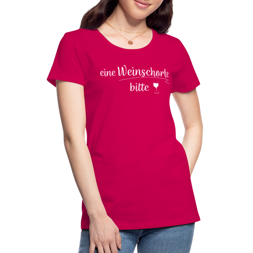 eine Weinschorle bitte - Frauen T-Shirt - dunkles Pink
