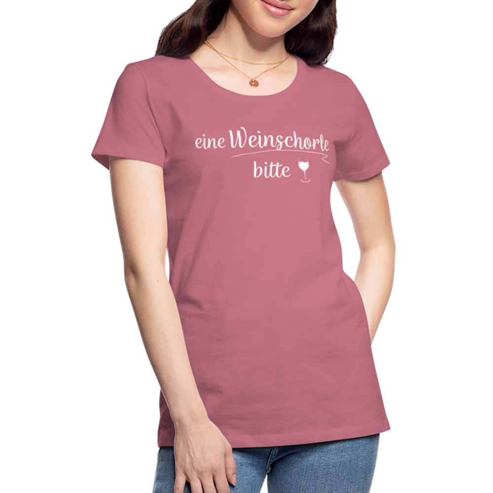 eine Weinschorle bitte - Frauen T-Shirt - Malve
