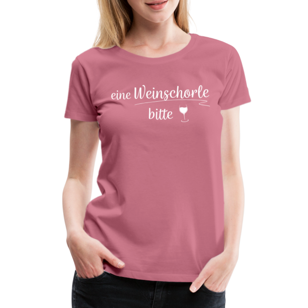 eine Weinschorle bitte - Frauen T-Shirt - Malve
