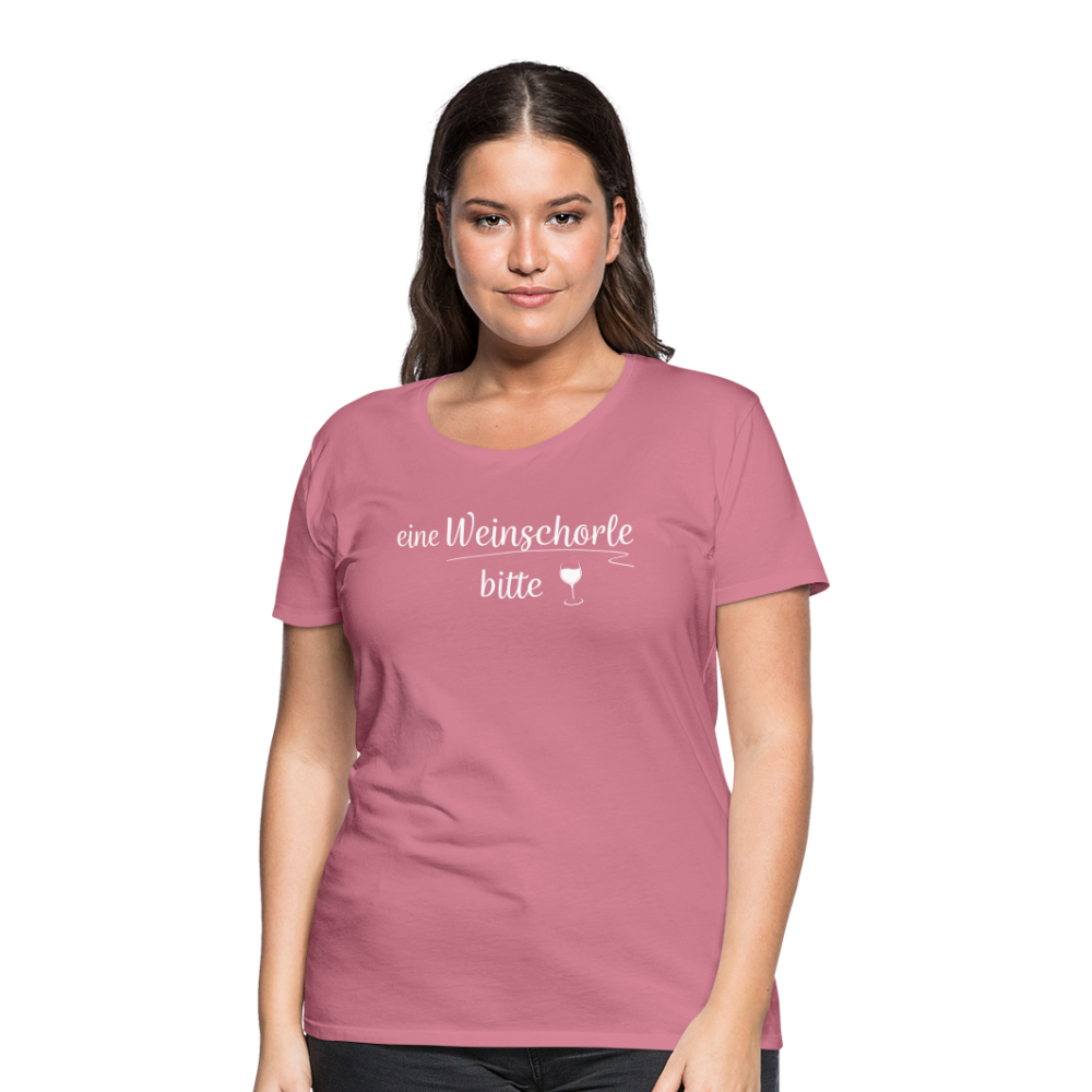 eine Weinschorle bitte - Frauen T-Shirt - Malve