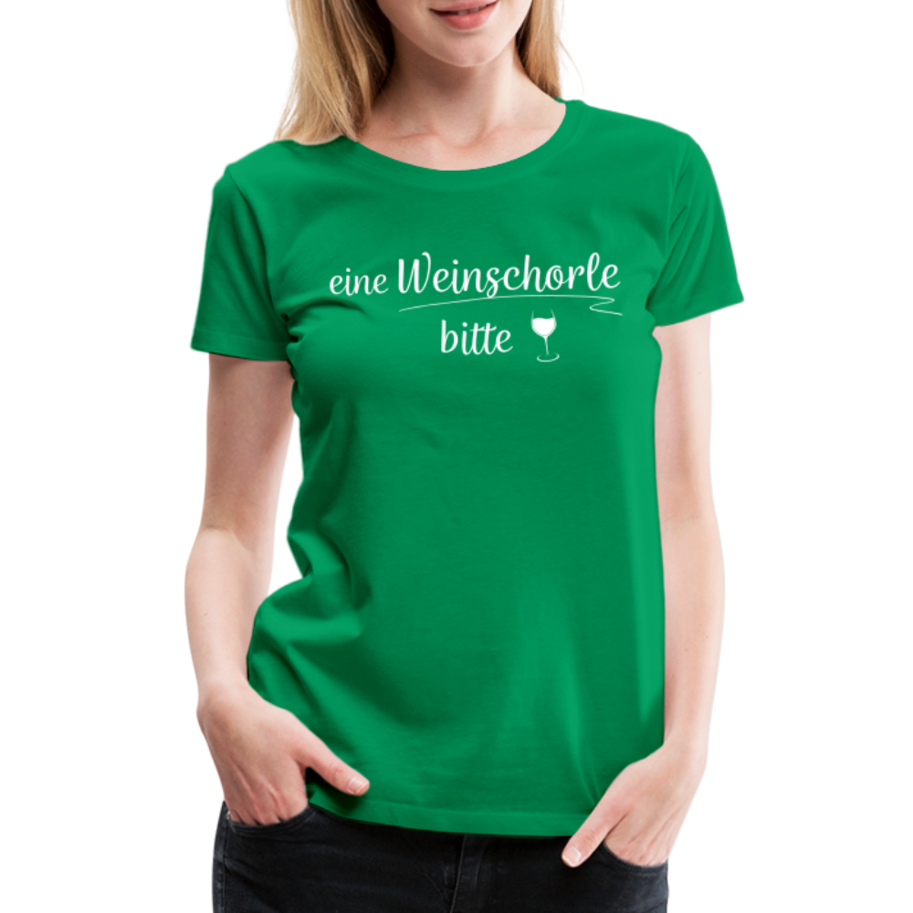 eine Weinschorle bitte - Frauen T-Shirt - Kelly Green