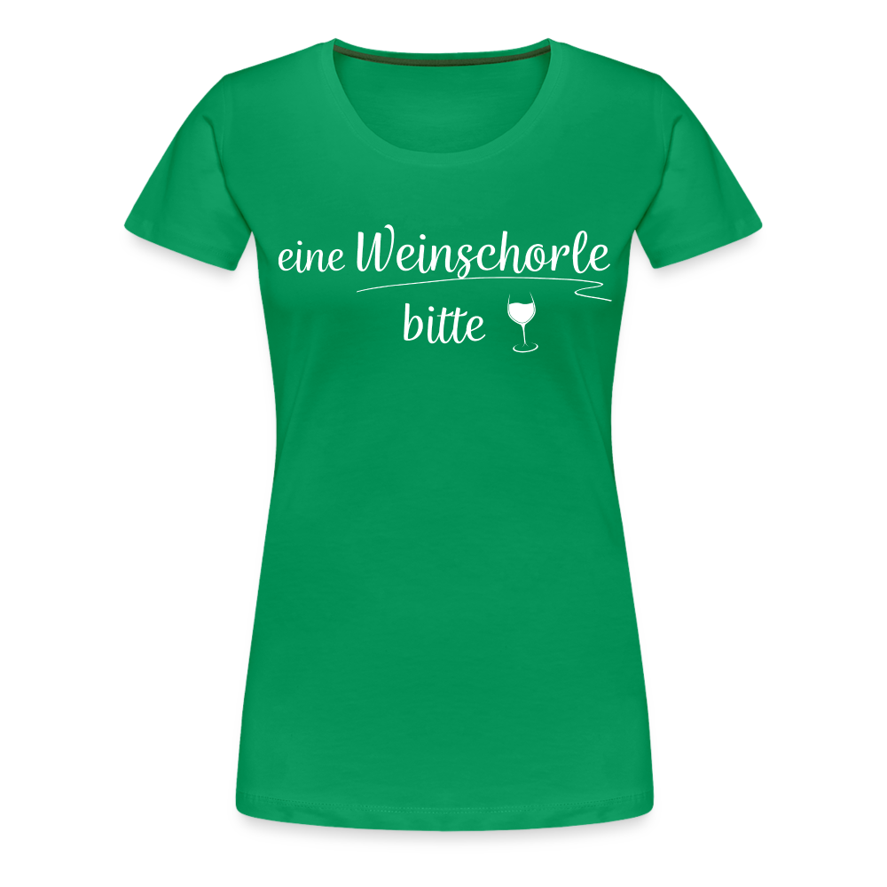 eine Weinschorle bitte - Frauen T-Shirt - Kelly Green