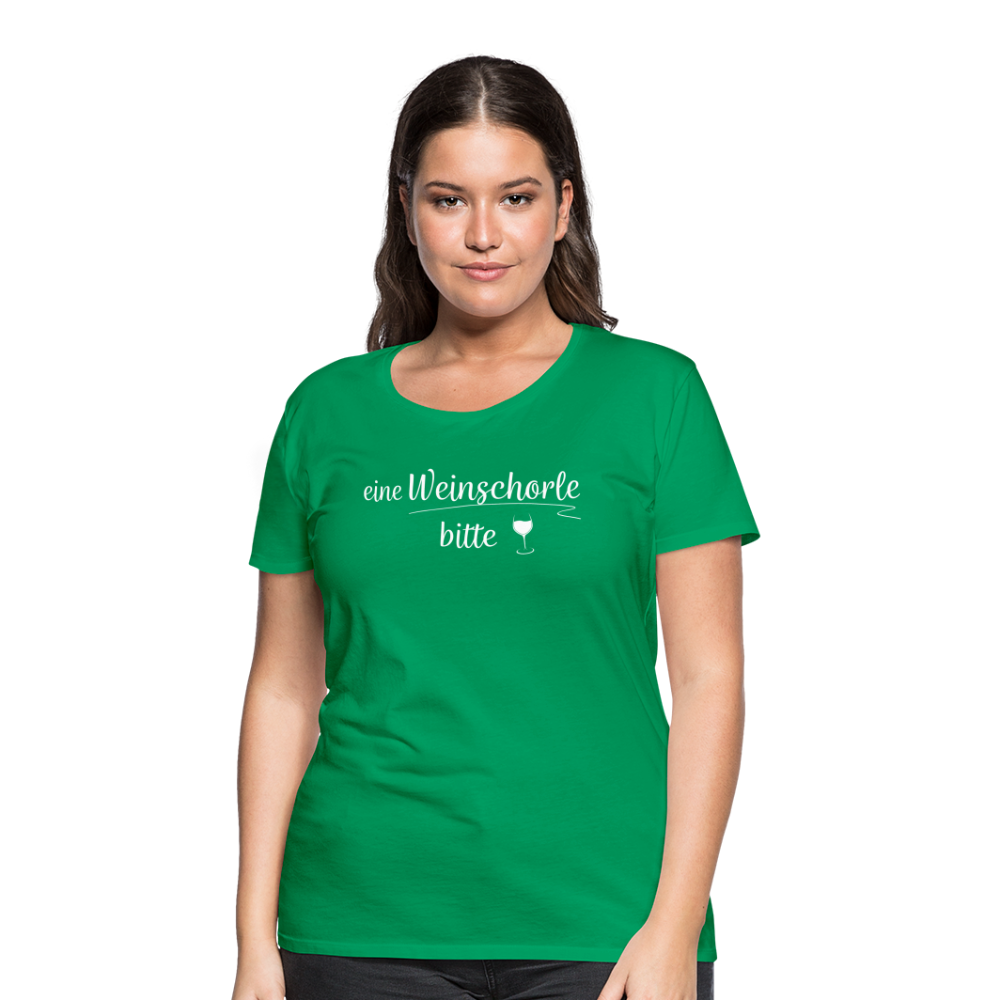 eine Weinschorle bitte - Frauen T-Shirt - Kelly Green