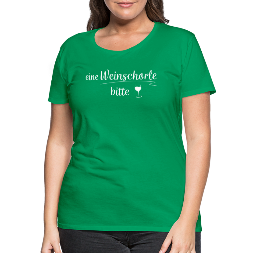 eine Weinschorle bitte - Frauen T-Shirt - Kelly Green