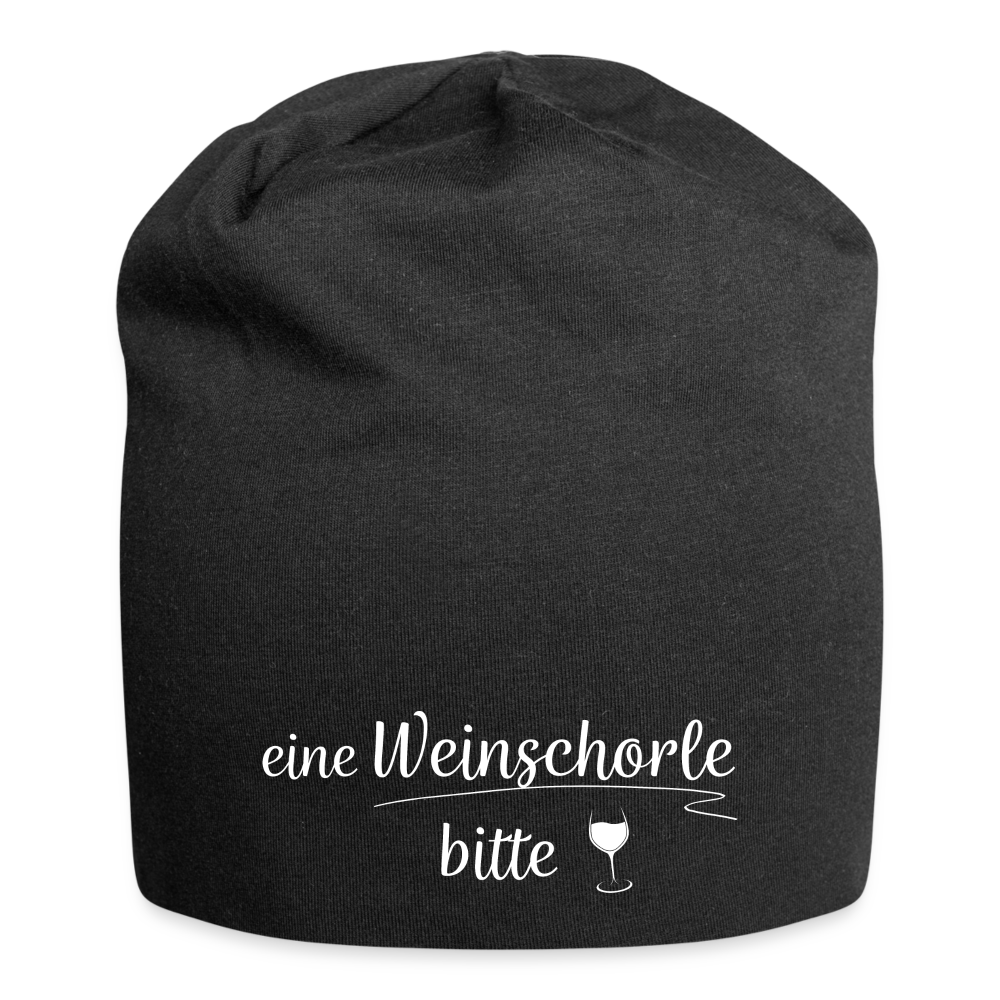 eine Weinschorle bitte - Jersey-Beanie - Schwarz