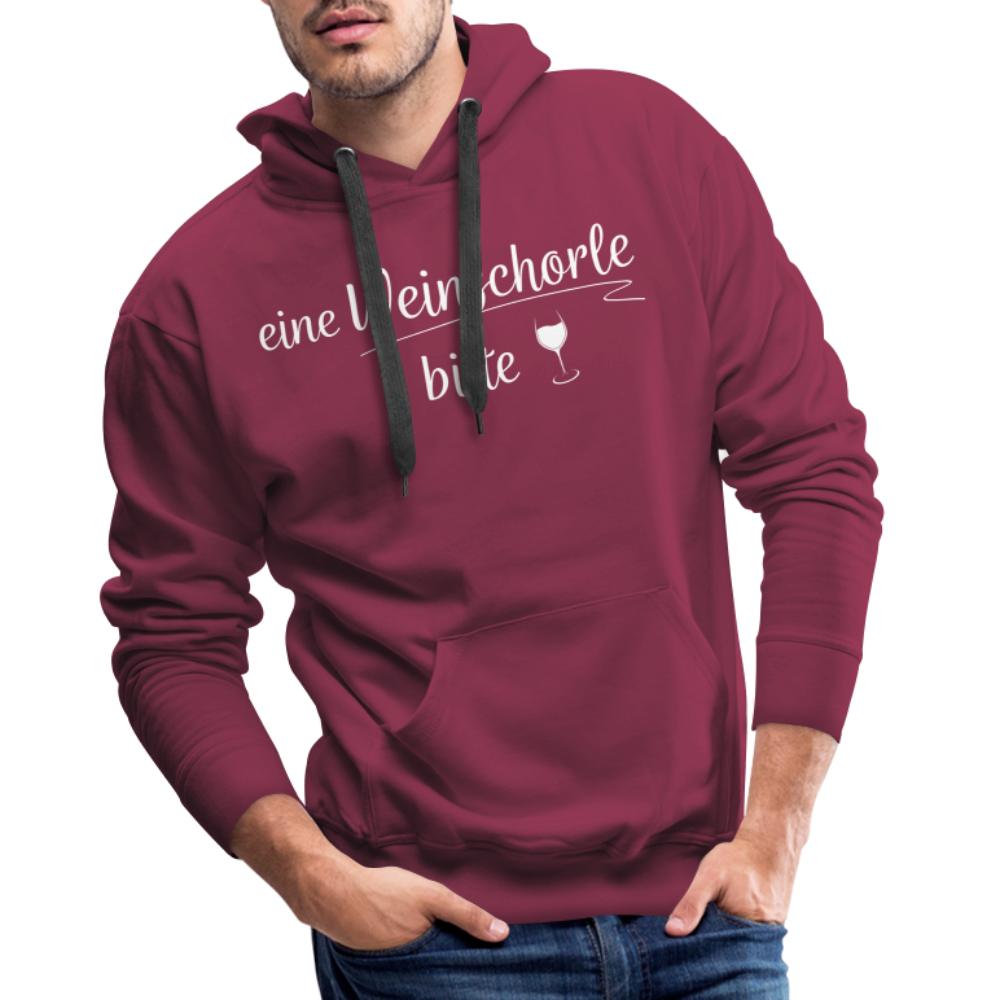 eine Weinschorle bitte - Männer Hoodie - Bordeaux