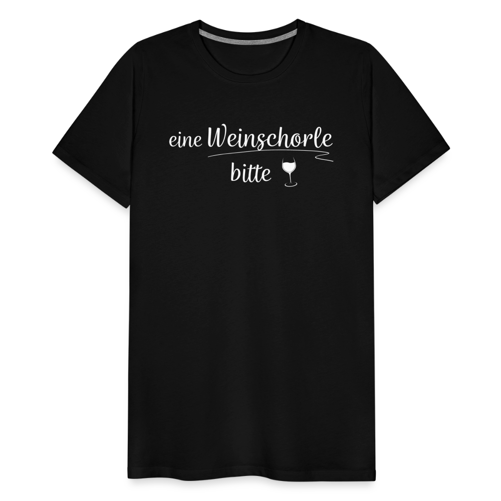 eine Weinschorle bitte - Männer T-Shirt - Schwarz