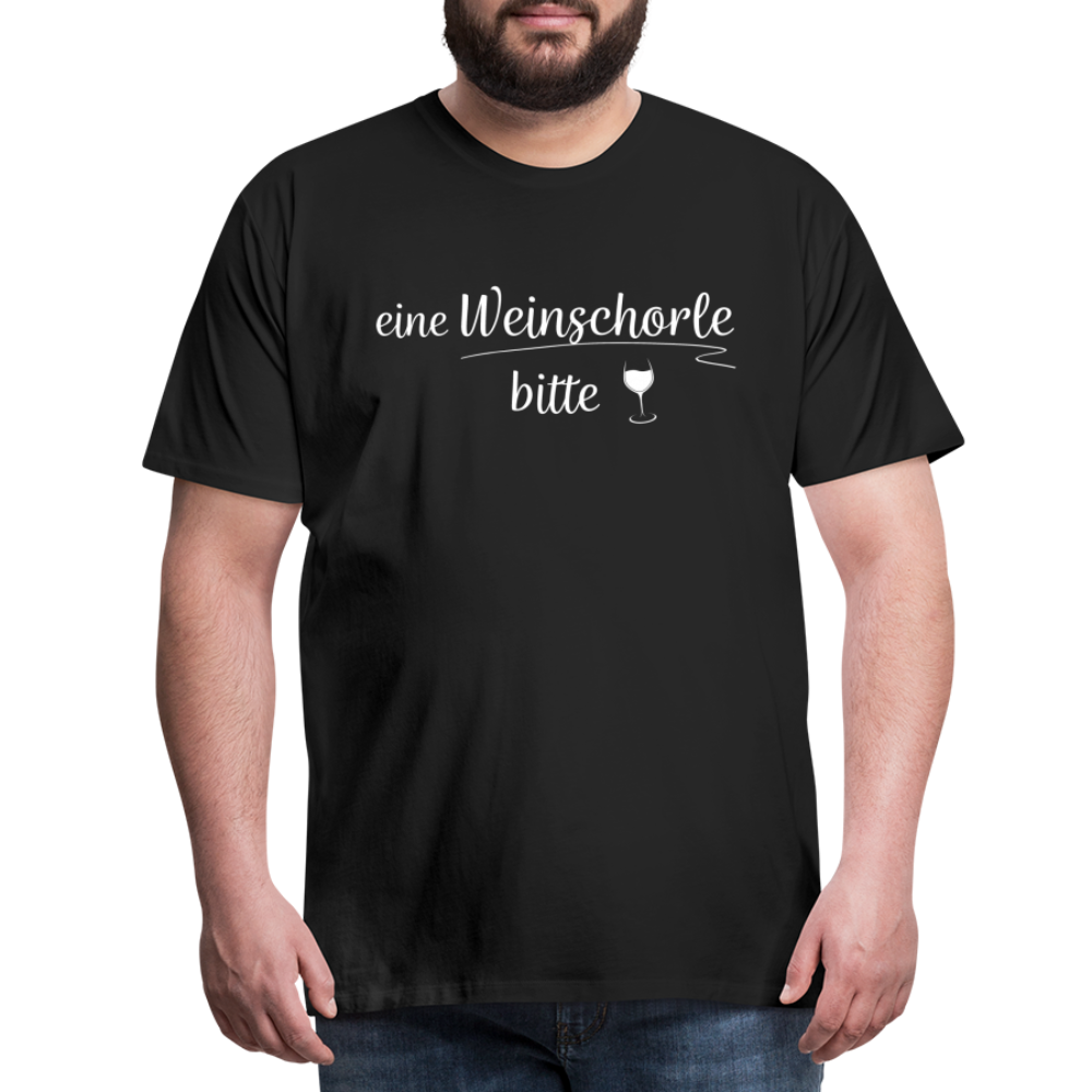 eine Weinschorle bitte - Männer T-Shirt - Schwarz