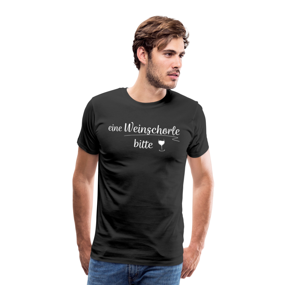 eine Weinschorle bitte - Männer T-Shirt - Schwarz