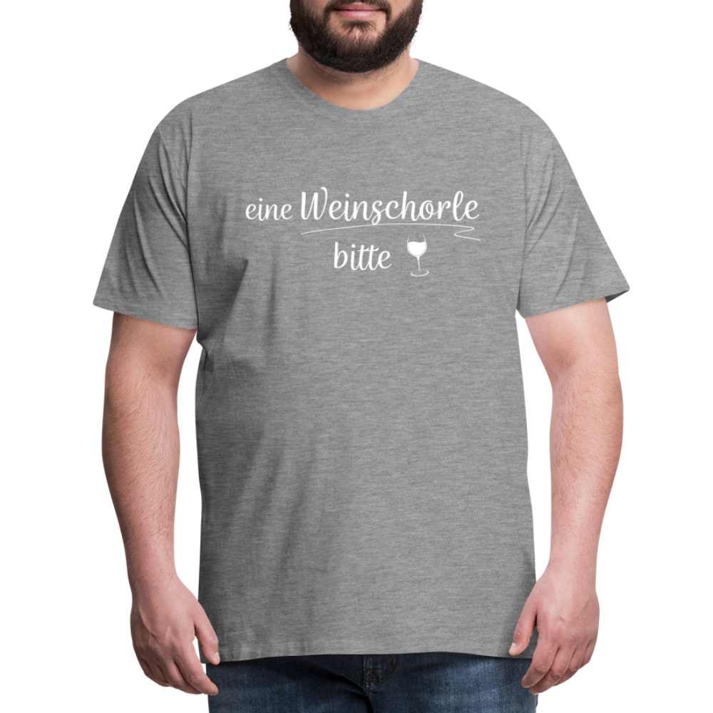 eine Weinschorle bitte - Männer T-Shirt - Grau meliert
