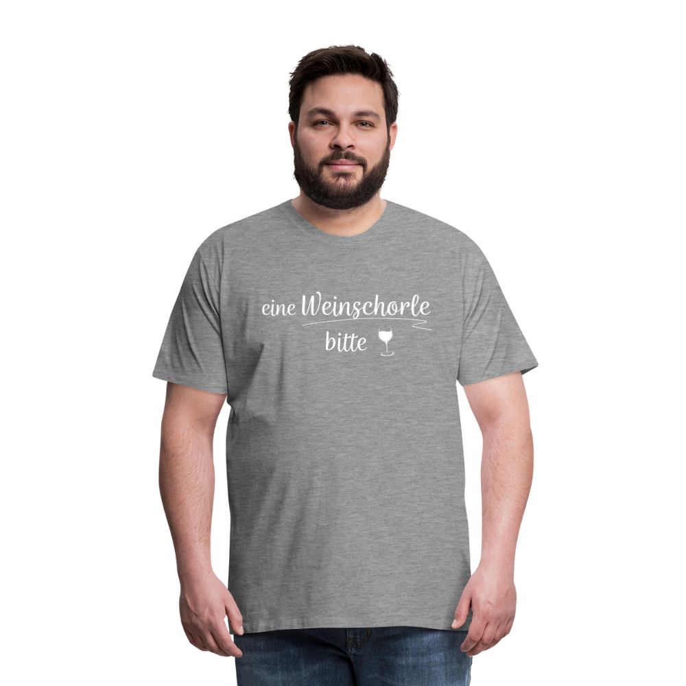 eine Weinschorle bitte - Männer T-Shirt - Grau meliert