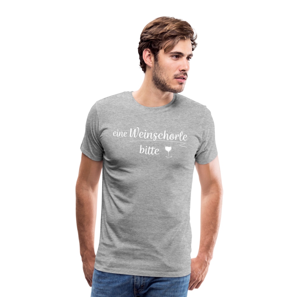 eine Weinschorle bitte - Männer T-Shirt - Grau meliert