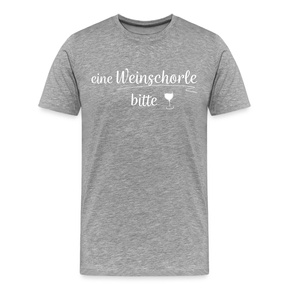 eine Weinschorle bitte - Männer T-Shirt - Grau meliert
