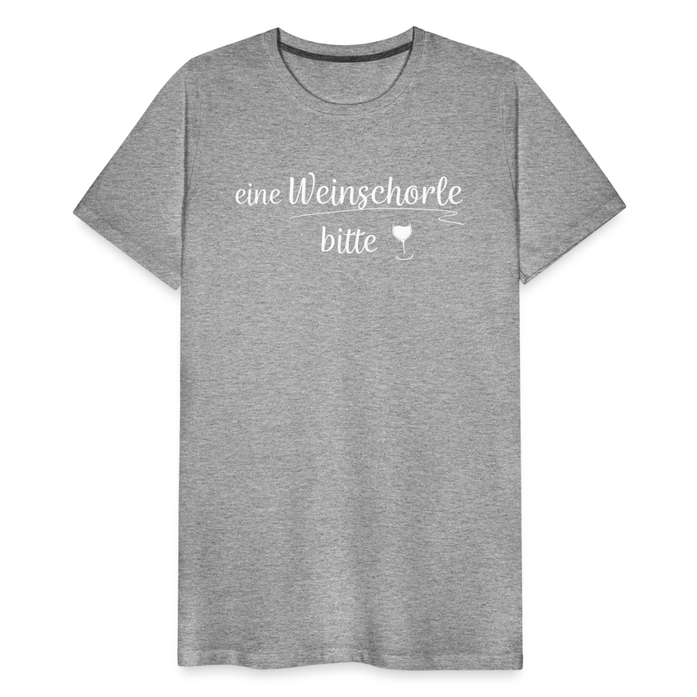 eine Weinschorle bitte - Männer T-Shirt - Grau meliert
