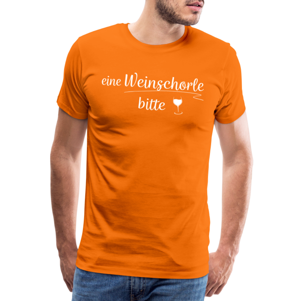 eine Weinschorle bitte - Männer T-Shirt - Orange