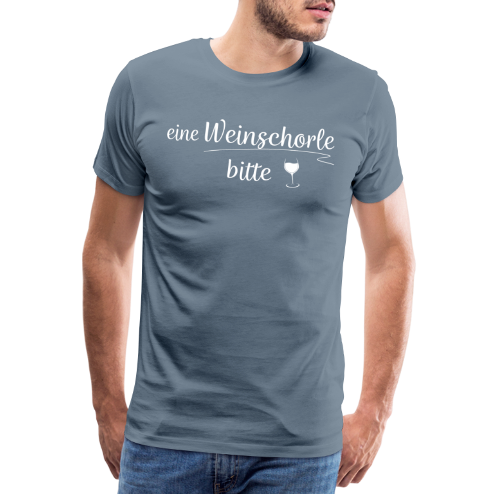 eine Weinschorle bitte - Männer T-Shirt - Blaugrau