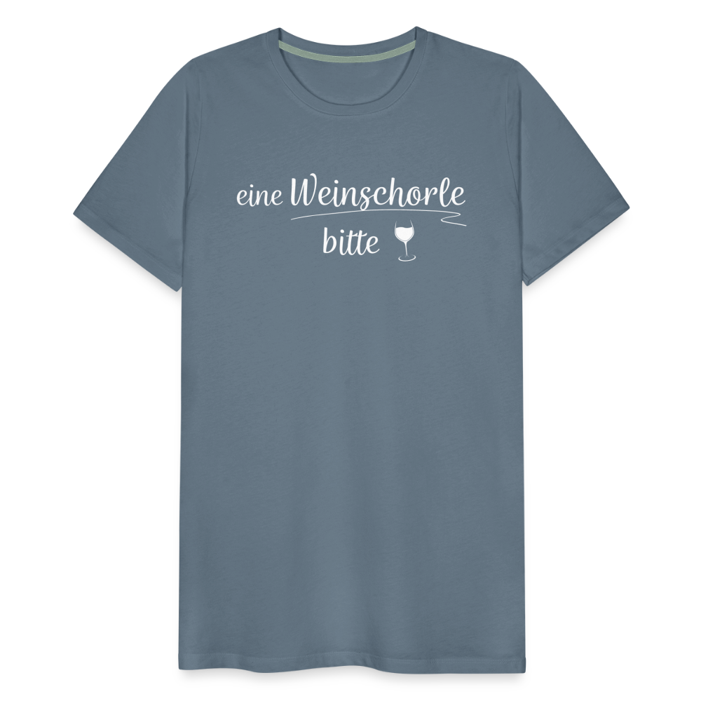 eine Weinschorle bitte - Männer T-Shirt - Blaugrau