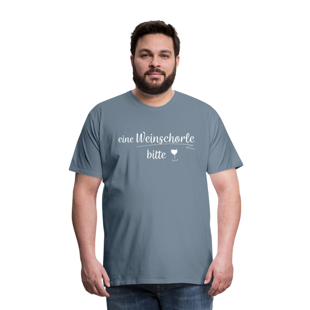 eine Weinschorle bitte - Männer T-Shirt - Blaugrau