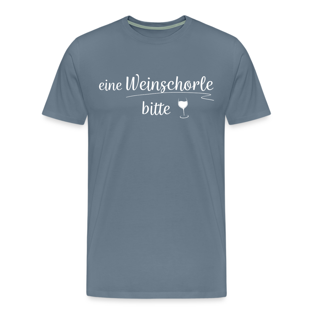 eine Weinschorle bitte - Männer T-Shirt - Blaugrau