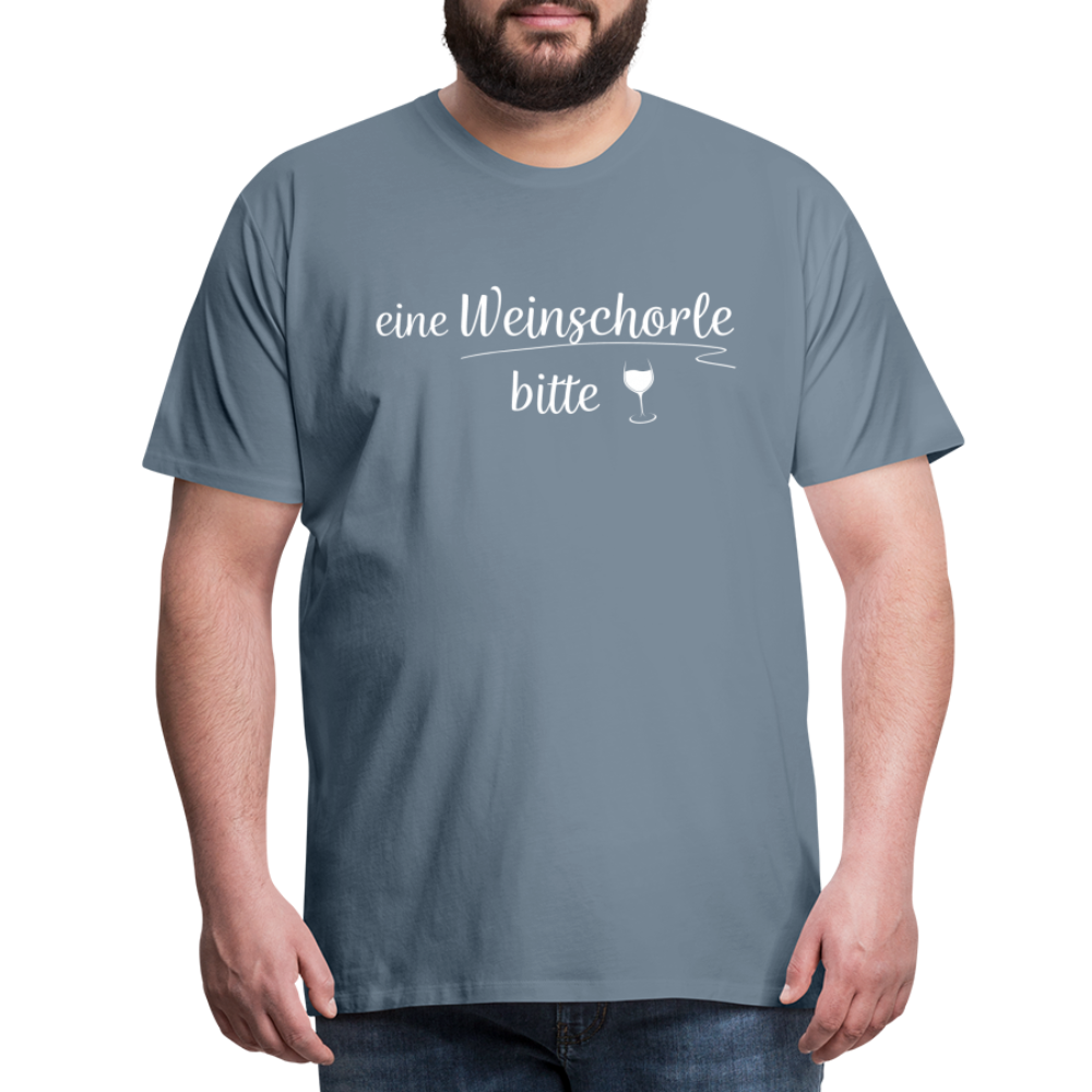 eine Weinschorle bitte - Männer T-Shirt - Blaugrau