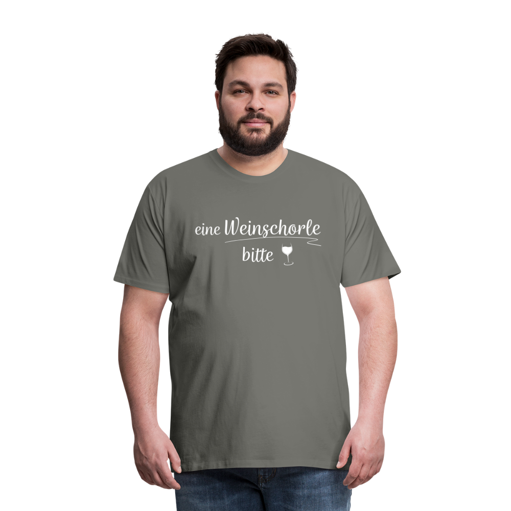 eine Weinschorle bitte - Männer T-Shirt - Asphalt