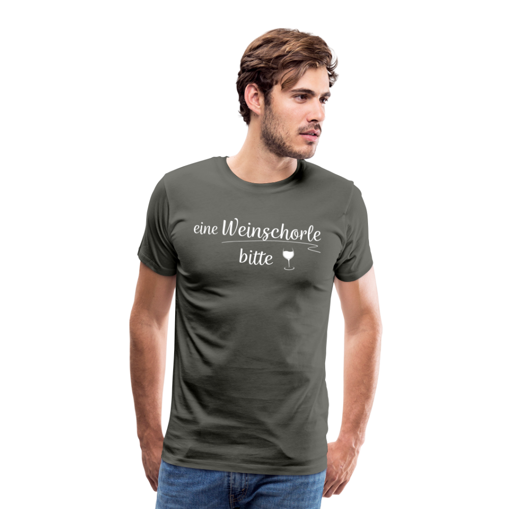 eine Weinschorle bitte - Männer T-Shirt - Asphalt