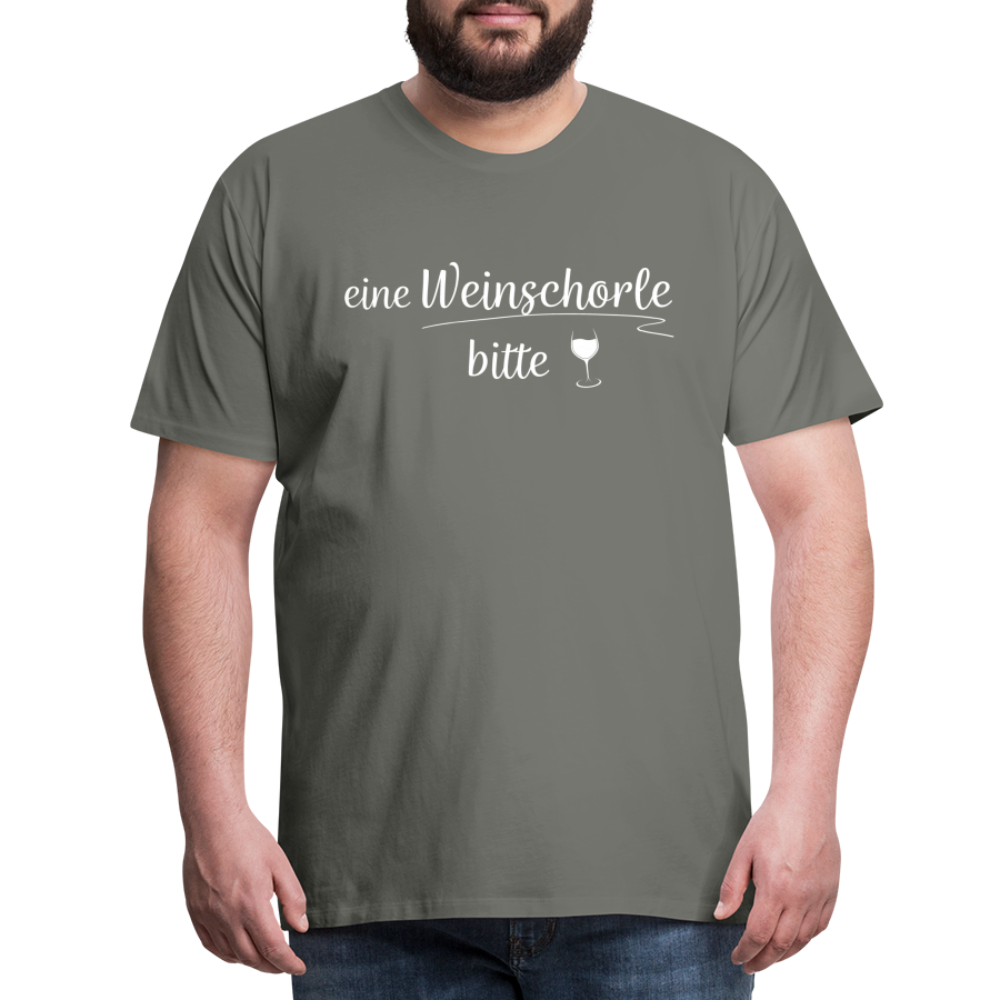 eine Weinschorle bitte - Männer T-Shirt - Asphalt