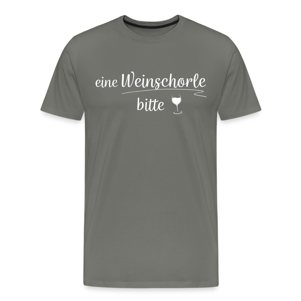 eine Weinschorle bitte - Männer T-Shirt - Asphalt