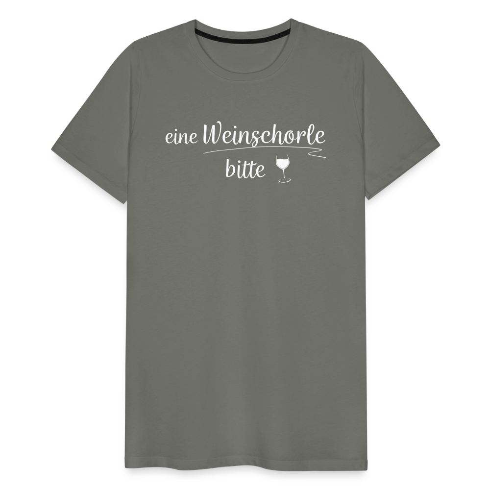 eine Weinschorle bitte - Männer T-Shirt - Asphalt