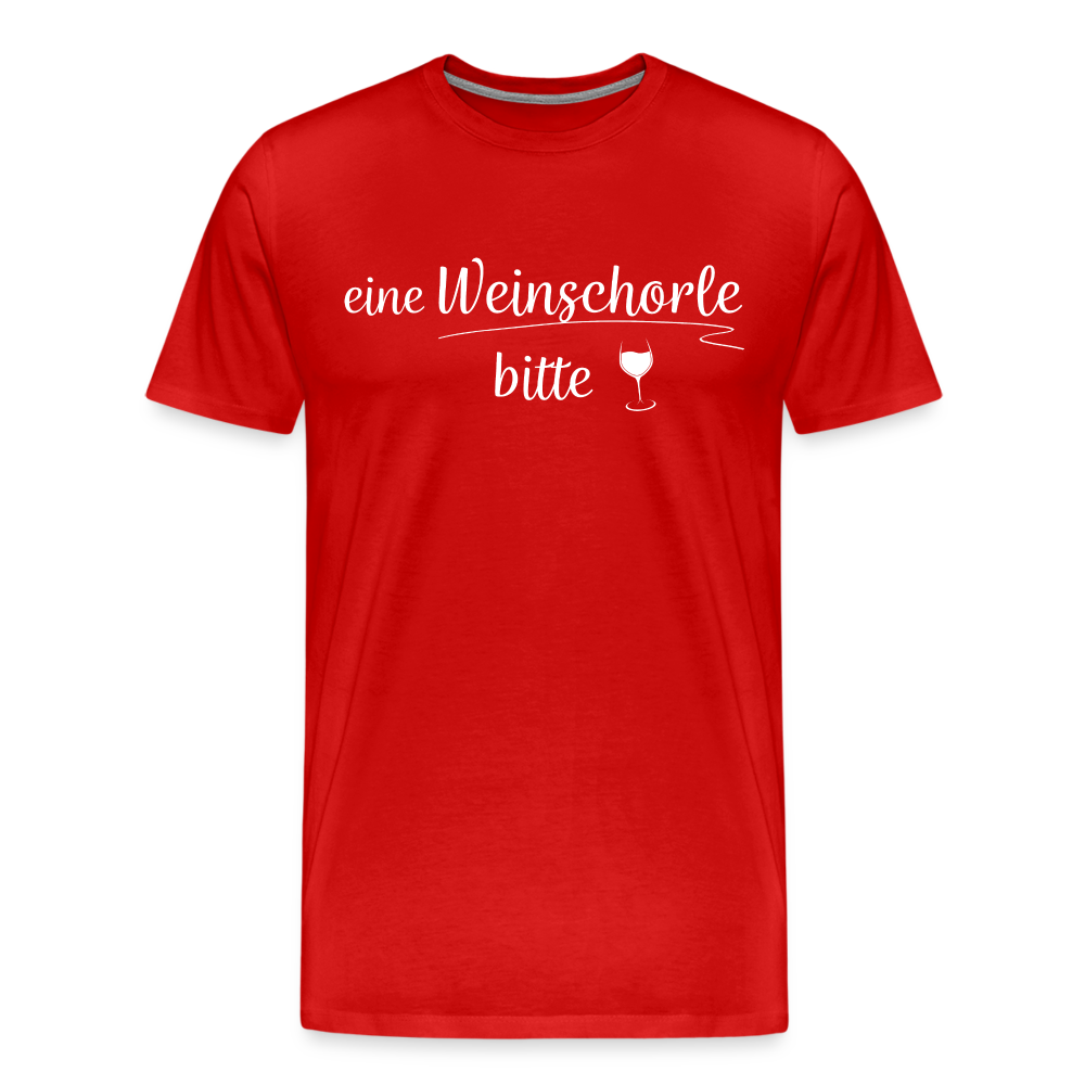eine Weinschorle bitte - Männer T-Shirt - Rot