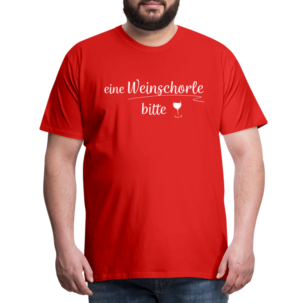eine Weinschorle bitte - Männer T-Shirt - Rot