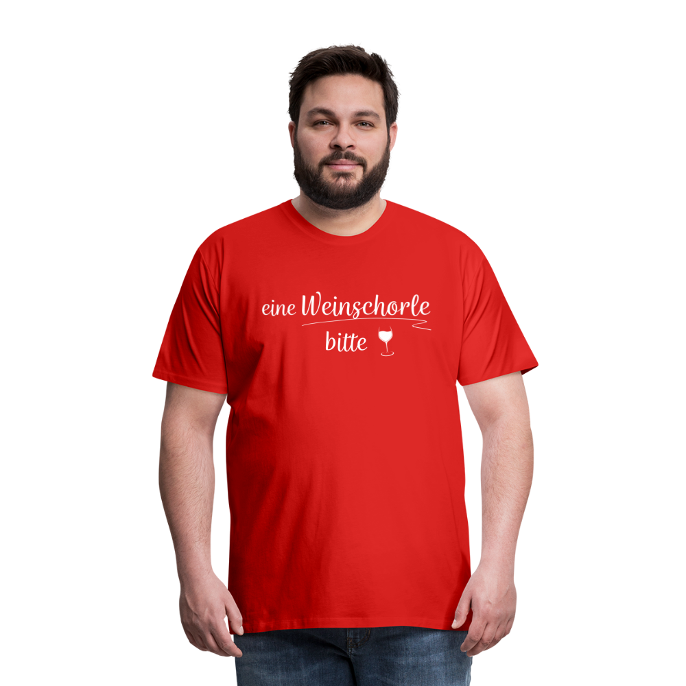 eine Weinschorle bitte - Männer T-Shirt - Rot