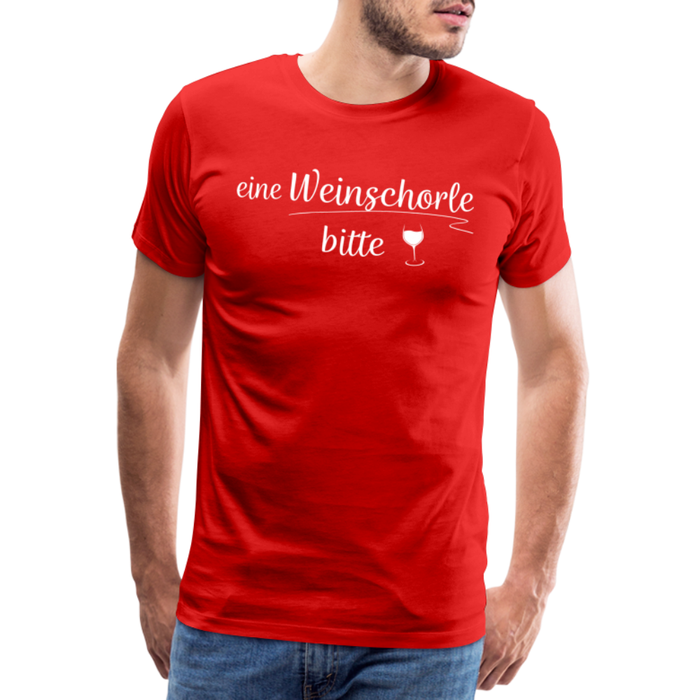 eine Weinschorle bitte - Männer T-Shirt - Rot