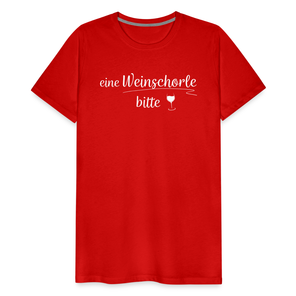 eine Weinschorle bitte - Männer T-Shirt - Rot