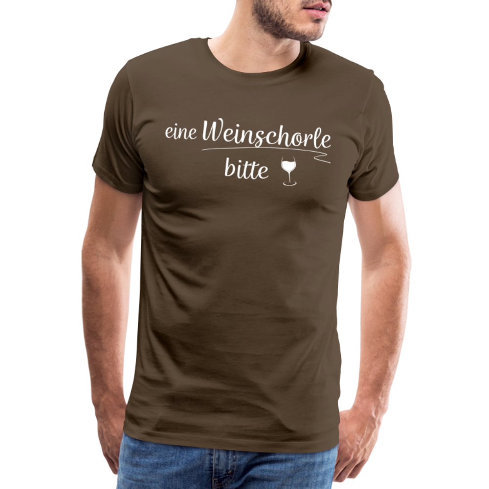 eine Weinschorle bitte - Männer T-Shirt - Edelbraun