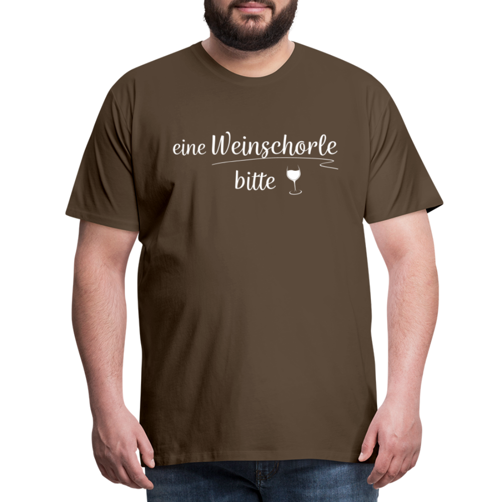 eine Weinschorle bitte - Männer T-Shirt - Edelbraun
