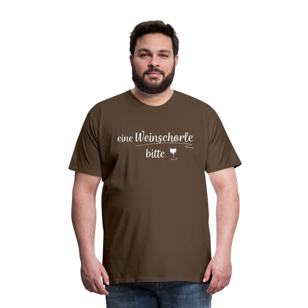 eine Weinschorle bitte - Männer T-Shirt - Edelbraun