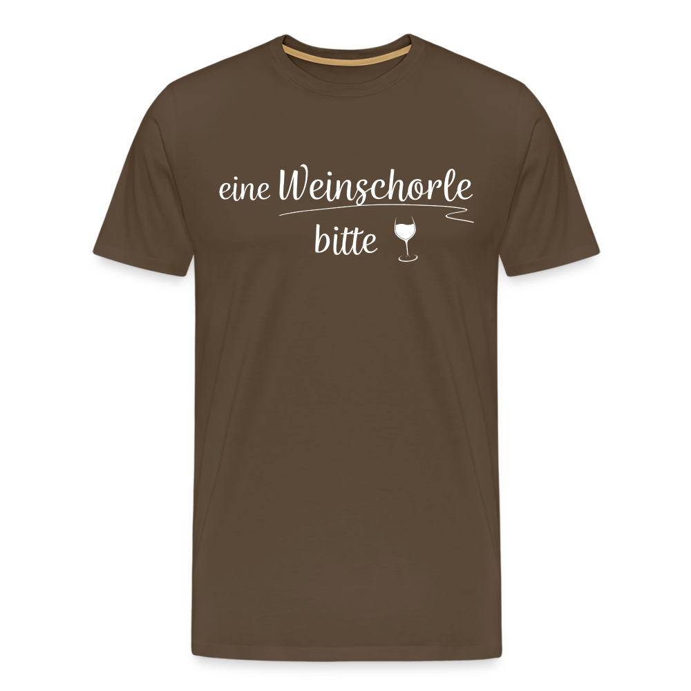eine Weinschorle bitte - Männer T-Shirt - Edelbraun