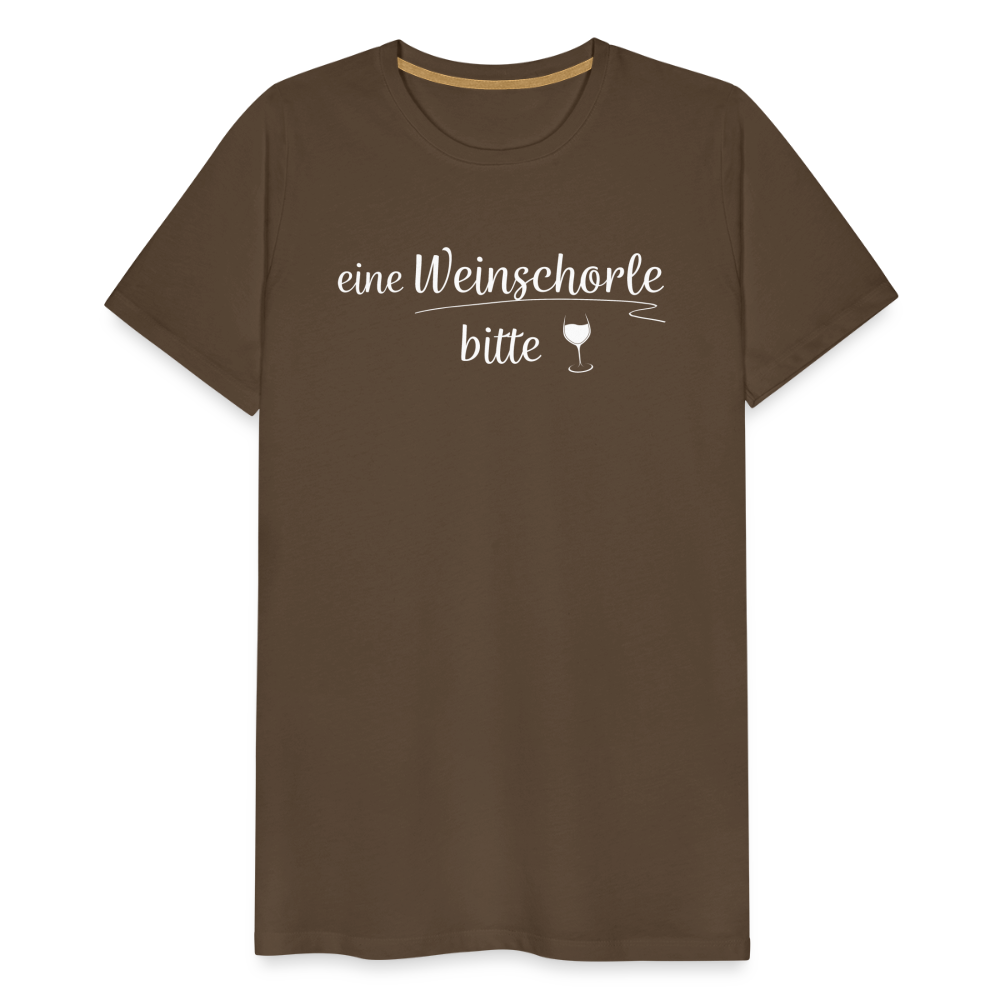 eine Weinschorle bitte - Männer T-Shirt - Edelbraun