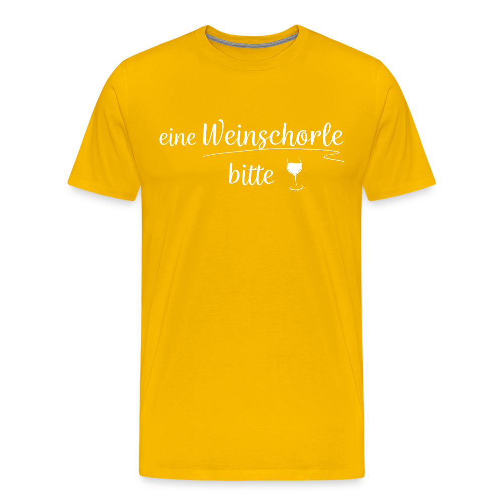 eine Weinschorle bitte - Männer T-Shirt - Sonnengelb