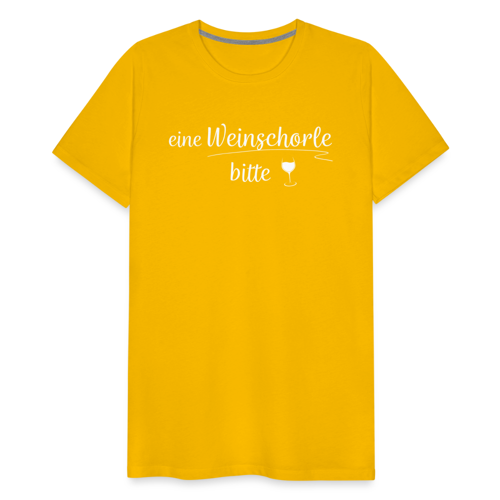 eine Weinschorle bitte - Männer T-Shirt - Sonnengelb