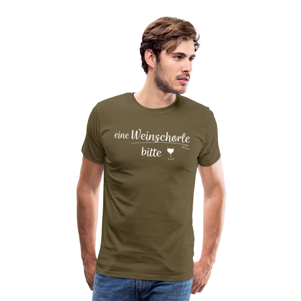 eine Weinschorle bitte - Männer T-Shirt - Khaki
